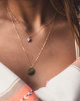 rose gold sand dollar necklace