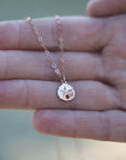 rose gold sand dollar necklace