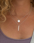Silver Skinny Bar Necklace