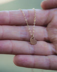 Stamped Tiny Heart Necklace