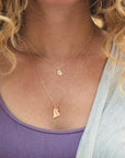 Stamped Tiny Heart Necklace